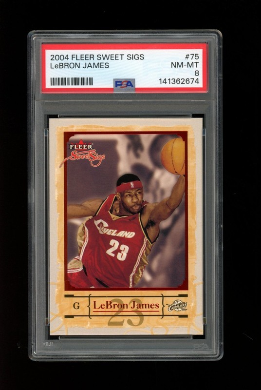 2004 Fleer Sweet Sigs #75 LeBron James PSA 8