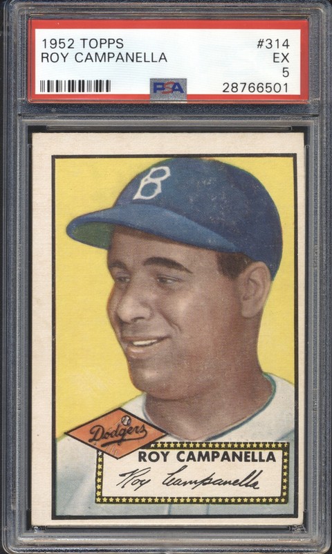 1952 Topps Baseball Roy Campanella #314 PSA 5 DODGERS HOF High Number SET BREAK