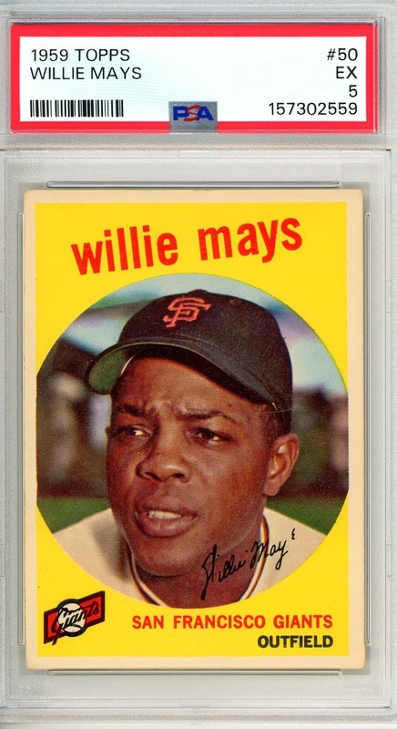 1959 Topps WILLIE MAYS #50 PSA Grade 5 EX-Cond "Just Graded HI-END"