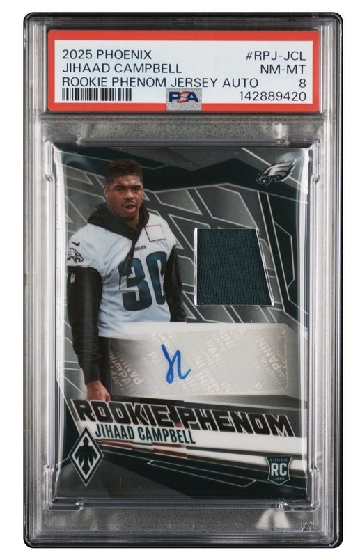 2025 Phoenix RC /249 Phenom PATCH AUTO Silver JIHAAD CAMPBELL RPA EAGLES🔥 view 1