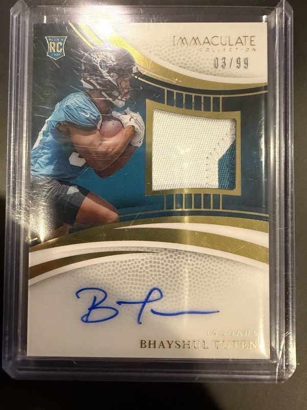 2025 Immaculate Bhayshul Tuten RPA Patch Auto RC /99 Jaguars
