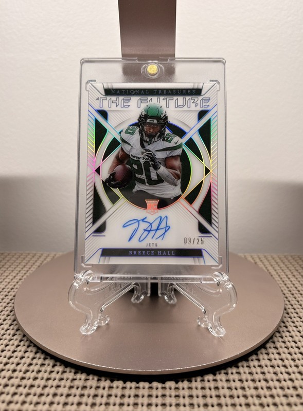 2022 Panini National Treasures The Future Breece Hall RC Auto #/25! Sharp card!