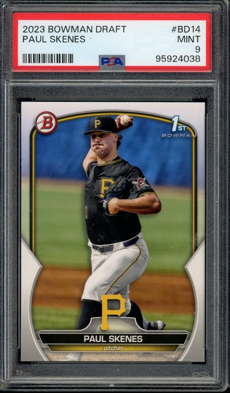 2023 Bowman Draft Paper Paul Skenes 1st Rookie Card RC #BD-14 PSA 9