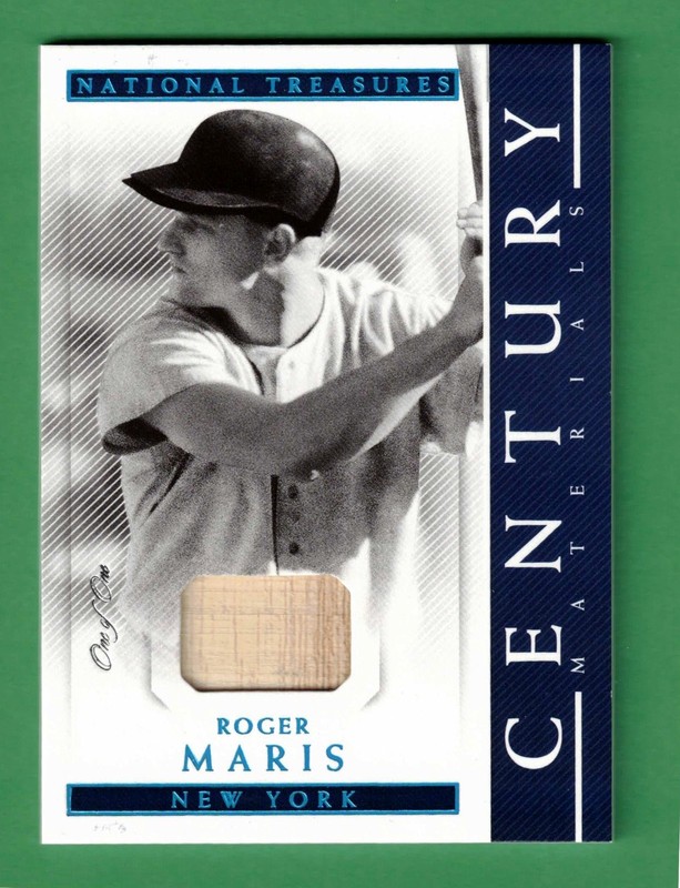 2018 Panini National Treasures ROGER MARIS Bat Century Materials 1/1 Yankees