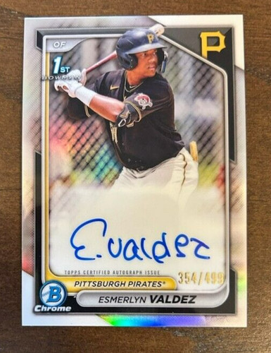 2024 Bowman Baseball Chrome Esmerlyn Valdez Bowman 1st Refractor Autograph /499