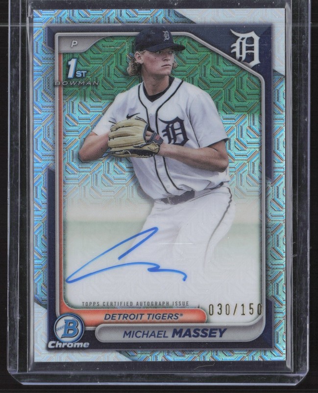 2024 Bowman Draft Michael Massey Chrome Auto HTA Choice Refractor 1st #/150