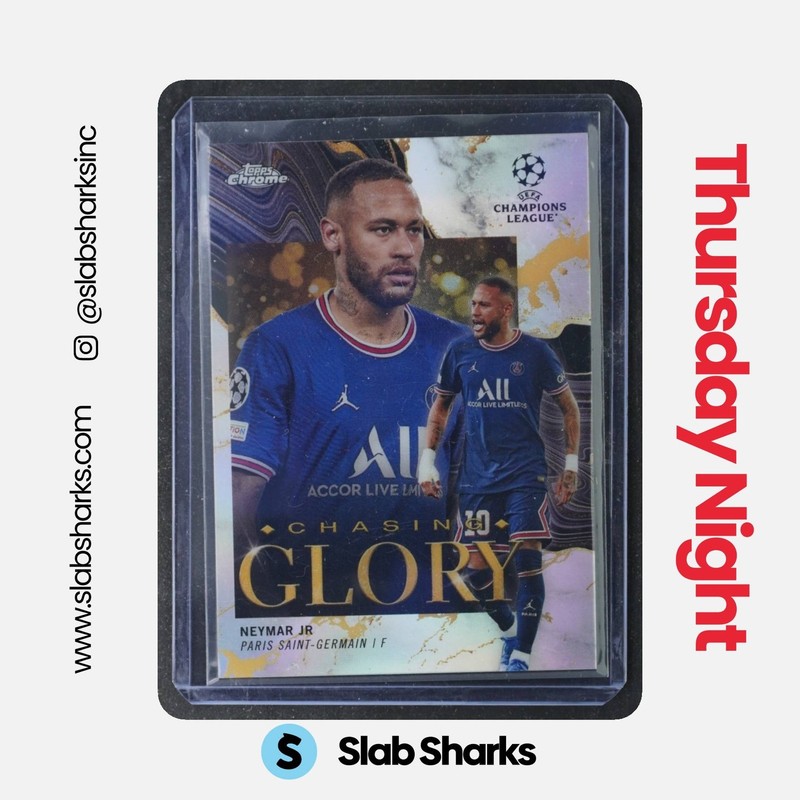 2021 TOPPS CHROME UEFA CHAMPIONS LEAGUE #CG-12 NEYMAR JR CHASING GLORY