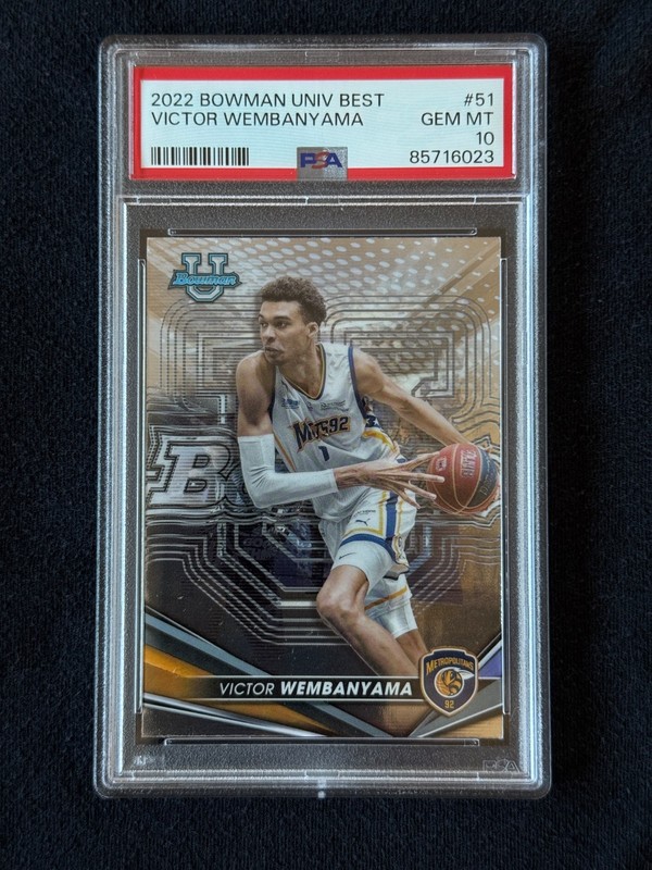 2022 Bowman Univ. Best Victor Wembanyama #51 RC GEM MINT PSA 10