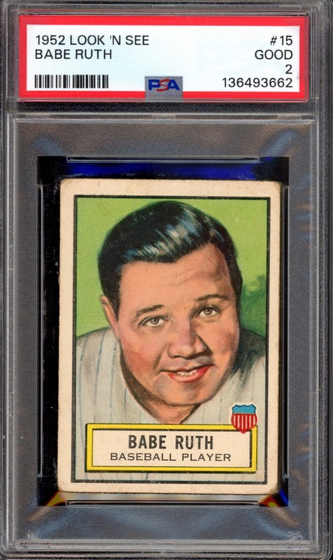 1952 Topps Look & See #15 Babe Ruth PSA 2 Vintage Yankees HOF Baseball Card