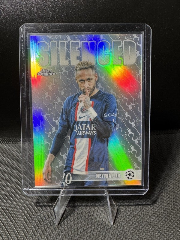 2025-26 Topps Chrome UEFA Club Competitions Silenced Refractor Neymar Jr