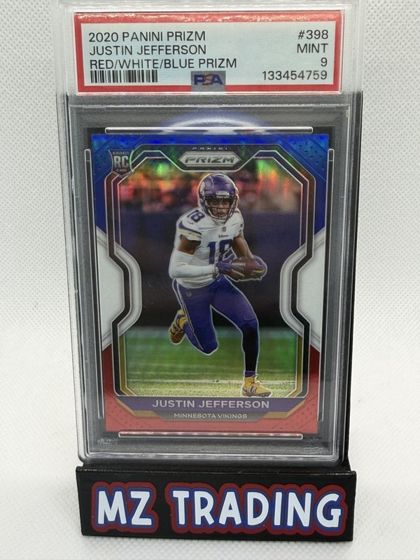 2020 Panini Prizm - Rookie Justin Jefferson #398 Red White & Blue Prizm (RC)