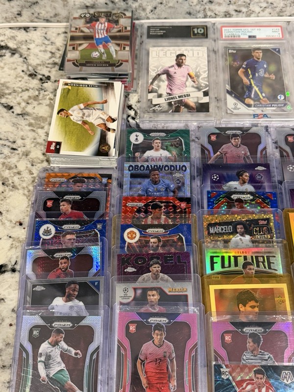 Massive Soccer Card Collection PSA Autos RCs Messi Ronaldo Chrome Prizm Select view 2