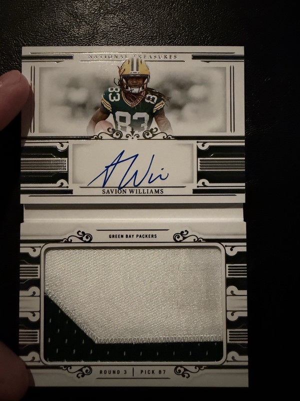 Panini National Treasures 2025 Savion Williams Packers Prime Booklet Auto /99 view 2