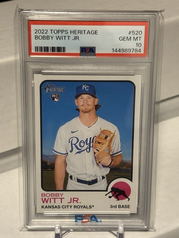 2022 Topps Heritage High Number - Bobby Witt Jr. #520 (RC) PSA 10
