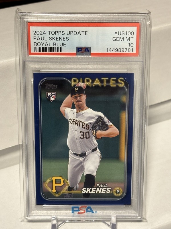 2024 Topps Update #US100 PAUL SKENES Royal Blue (RC) Pirates PSA 10