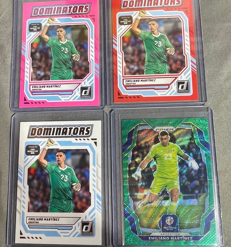 Emiliano Martinez Panini Green Prizm  3-Donruss Dominators Pink 7/25,Red MINT🔥
