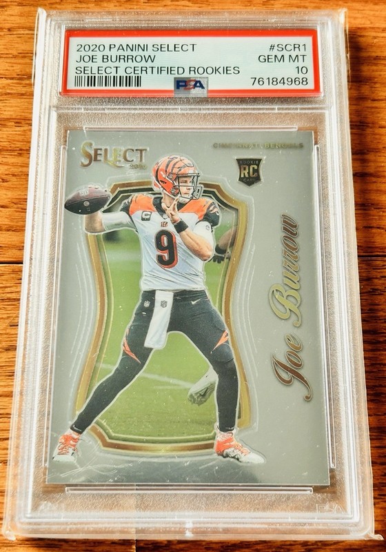 Joe Burrow 2020 Panini Select Certified Rookies RC PSA 10 Gem Mint