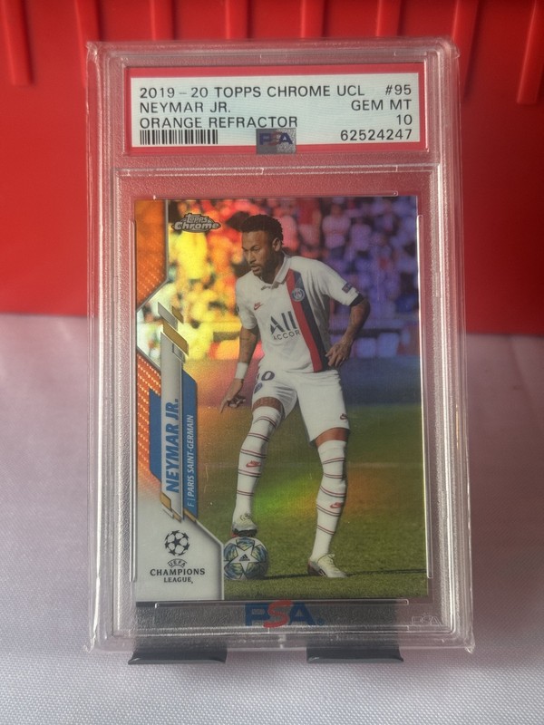 2019-20 Topps Chrome UEFA Champions League - Neymar Jr #95 Orange Refractor /25