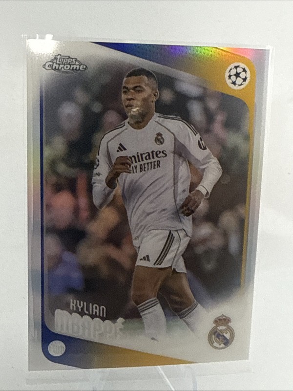 2025-2026 topps chrome UCC Kylian Mbappe Prism Refractor Real Madrid #112