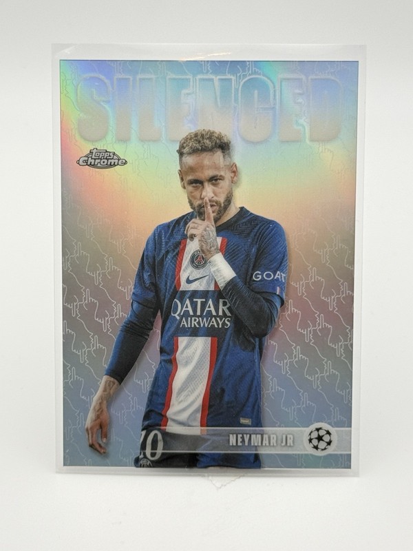 2025-26 Topps Chrome UEFA UCC Neymar Silenced Insert PSG