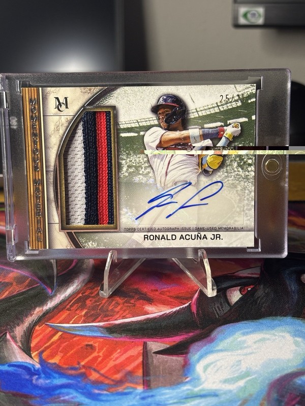 2025 Topps Museum Momentous Material Ronald Acuna Jr Auto Jumbo Patch /25 Braves
