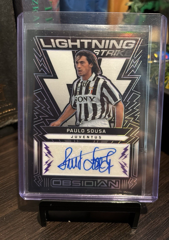 Panini 2022-23 Obsidian Paulo Sousa Auto LS-PSA Purple /50 Juventus