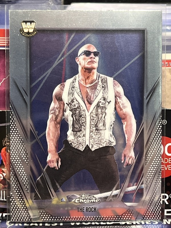 2026 Topps Chrome WWE Legends The Rock #1 Base Card