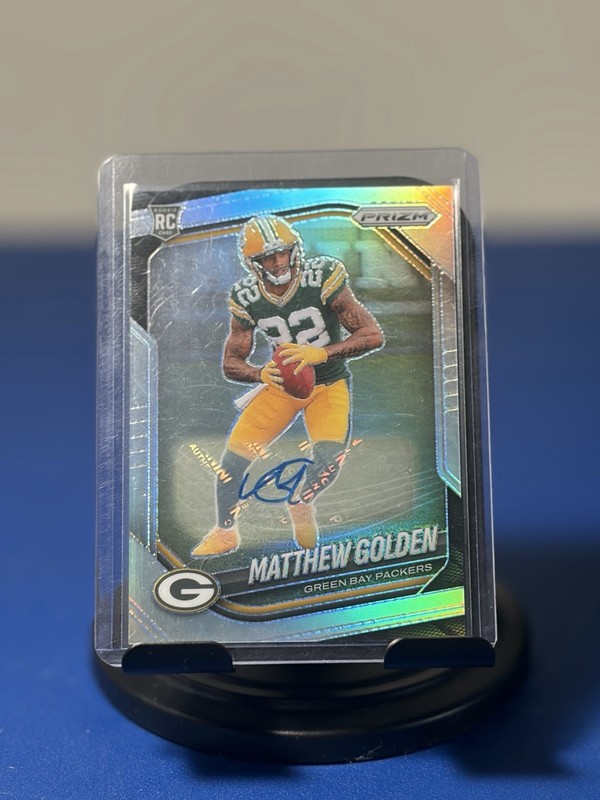Panini Prizm 2025 Rookies Matthew Golden RC Auto Silver Prizm #326 Packers
