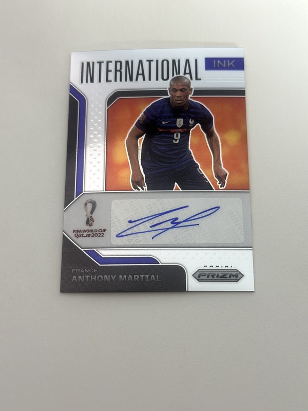 2022 Panini Prizm World Cup Qatar Silver Anthony Martial #I-AM Auto 