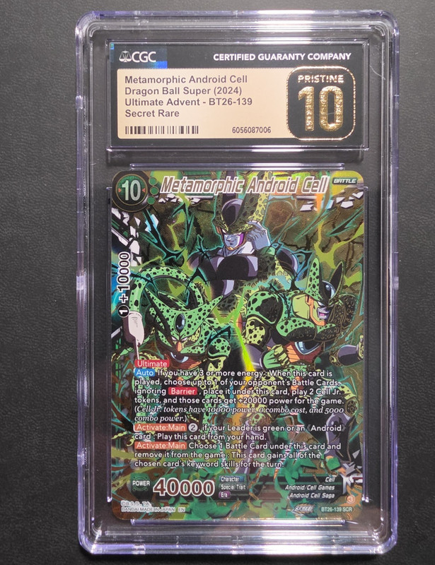 Dragon Ball Super Card Game Metamorphic Android Cell BT26-139 SCR Foil CGC 10