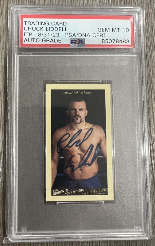 2009 Chuck Liddell Signed Goodwin RC Upper Deck UFC Rookie Card RC PSA 10
