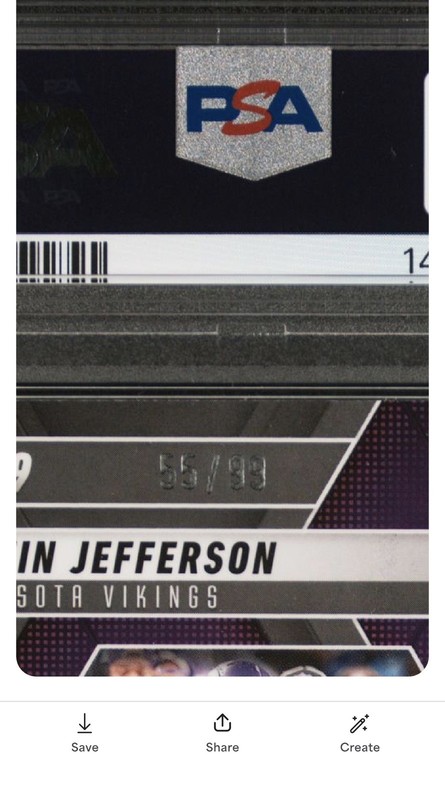 2025 Mosaic Justin Jefferson /99 BLUE Prizm🎉 #19 PSA Vikings RC📈HOT GOAT view 2
