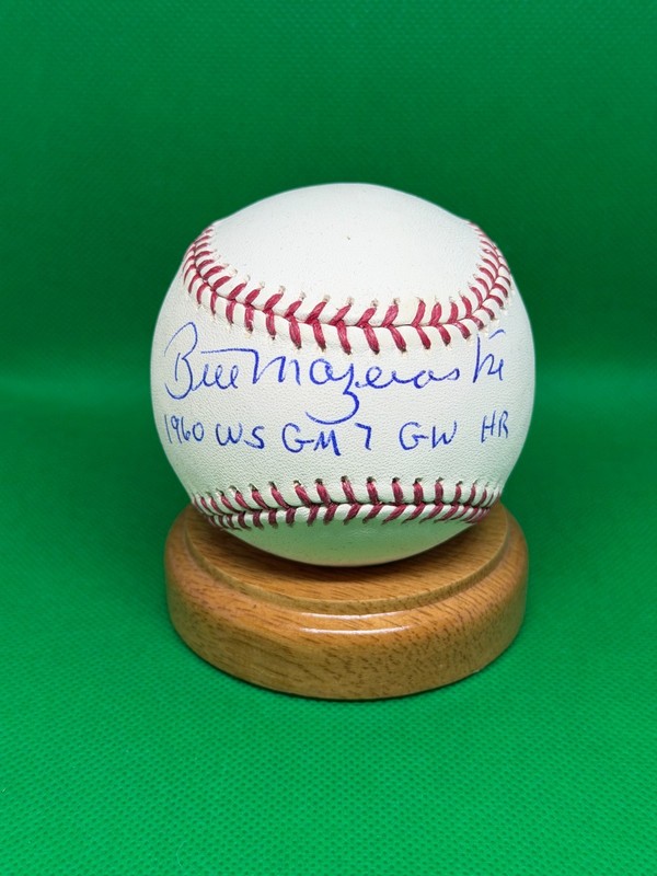 BILL MAZEROSKI Autograph Auto Baseball OMLB PSA/DNA Authentic Inscribed Pirates