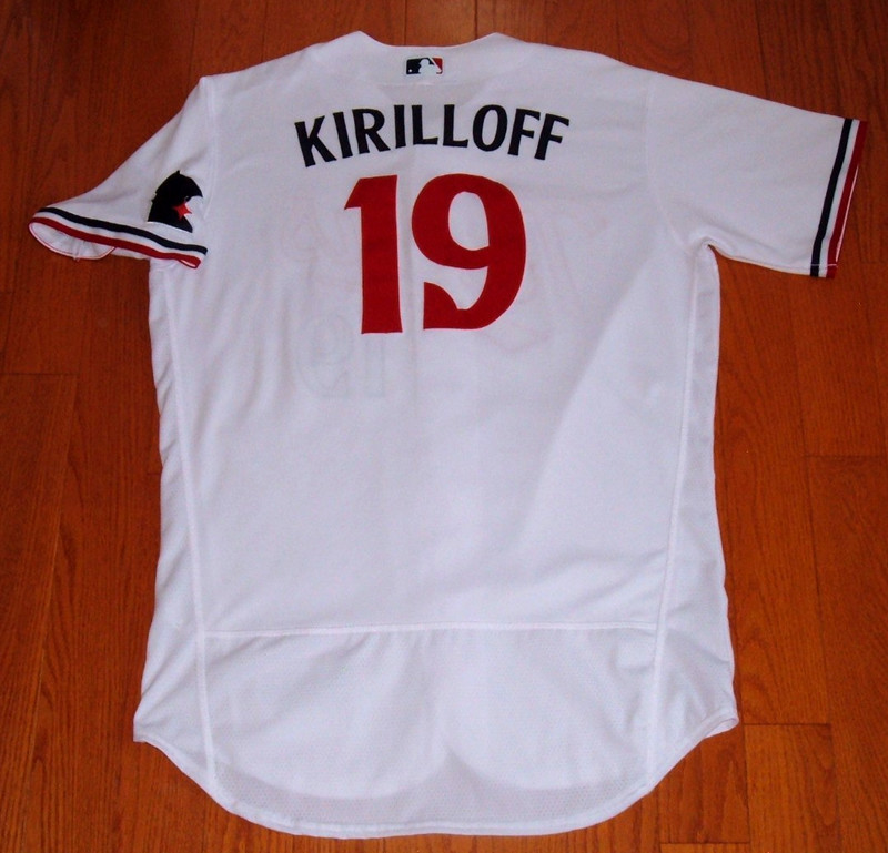 MINNESOTA TWINS ALEX KIRILLOFF GAME USED WORN '23 AL WILD CARD JERSEY W/MLB HOLO