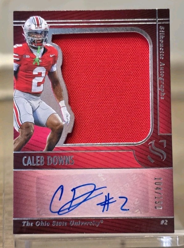 Caleb Downs 2025 Panini Silhouette #53 RC Patch Auto #104/199
