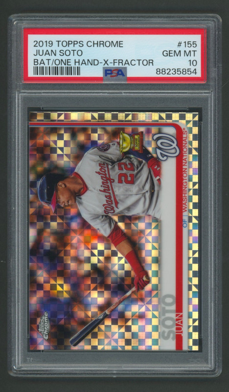 2019 PSA 10 GEM MINT Topps Chrome XFRACTOR 155 Juan Soto GOLD AS Rookie Cup (854