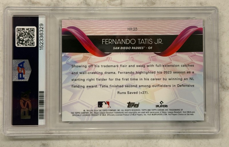 Topps 2024 Chrome Helix Fernando Tatís Jr. HX-23 PSA 10 San Diego Padres view 2