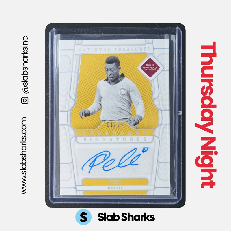 2022 PANINI NATIONAL TREASURES FIFA ROAD TO WORLD CUP PELE LEGENDARY AUTO 1/25