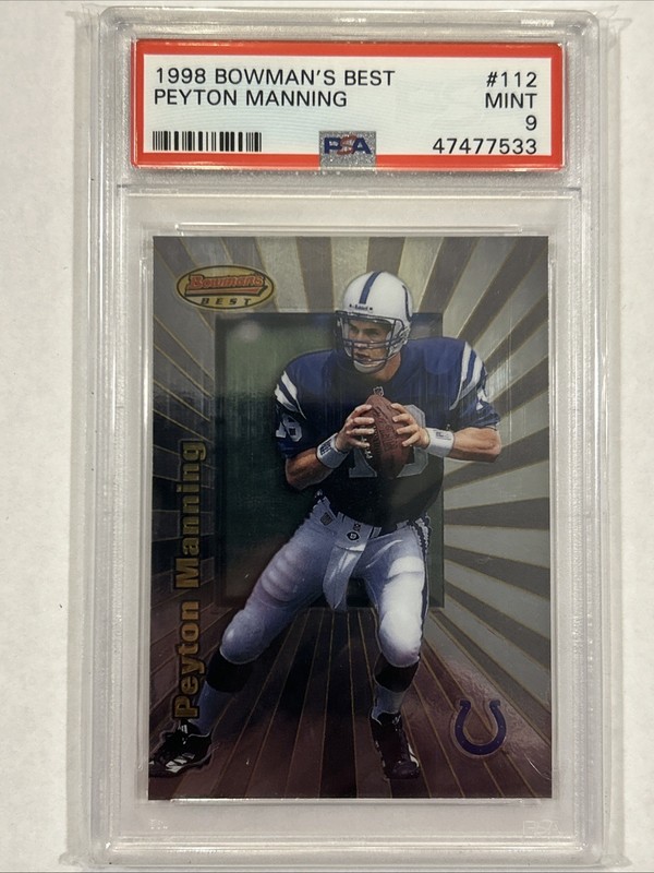 1998 Bowman's Best Peyton Manning #112 (RC) - PSA 9 - Mint - Rookie Card