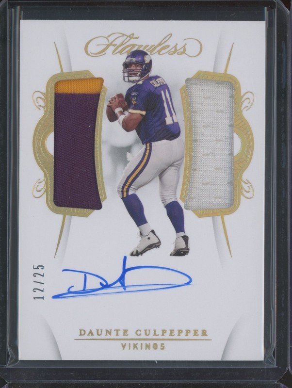 2020 Panini Flawless Daunte Culpepper 12/25 Auto Autograph Patch Jersey 