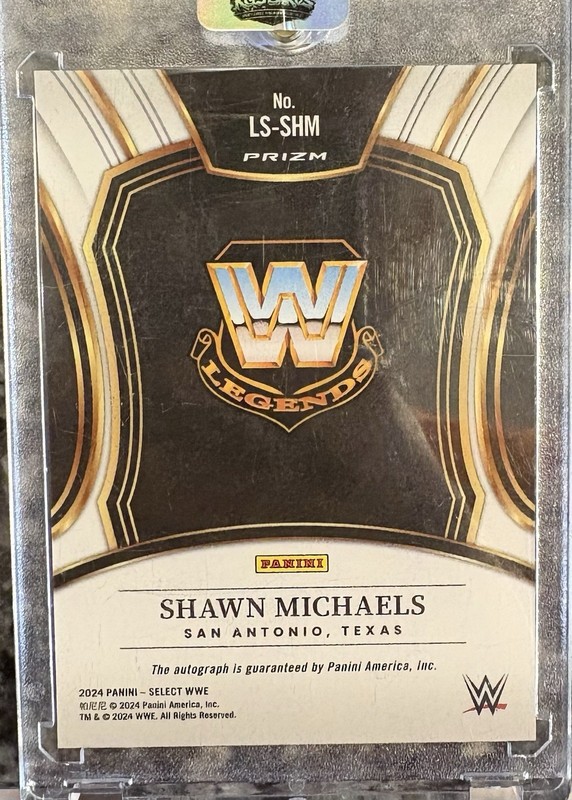 2024 Panini Select WWE Legend Signature #LS-SHM Shawn Michaels Silver Prizm Auto view 2