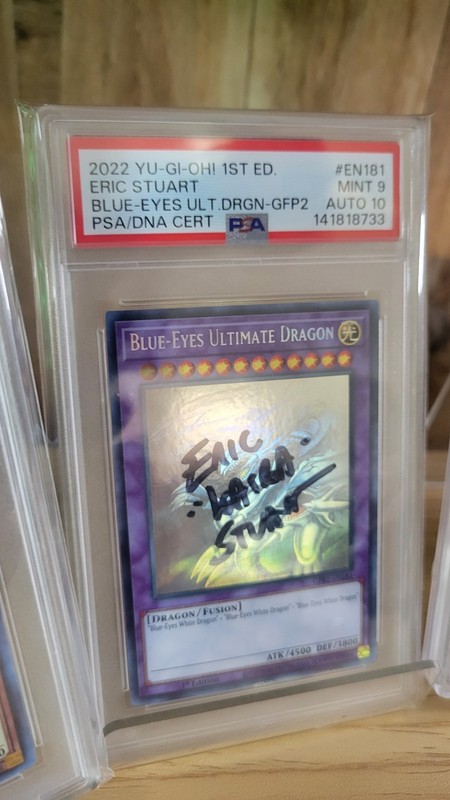 Blue-Eyes Ultimate Dragon Ghost Rare GFP2-EN181 1st Ed PSA 9/10 DNA Eric Stuart