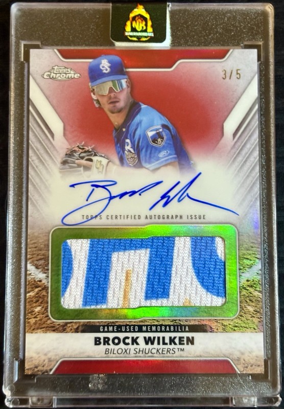 2025 Topps Pro Debut JUMBO Patch Brock Wilken Chrome Red Refractor Auto /5