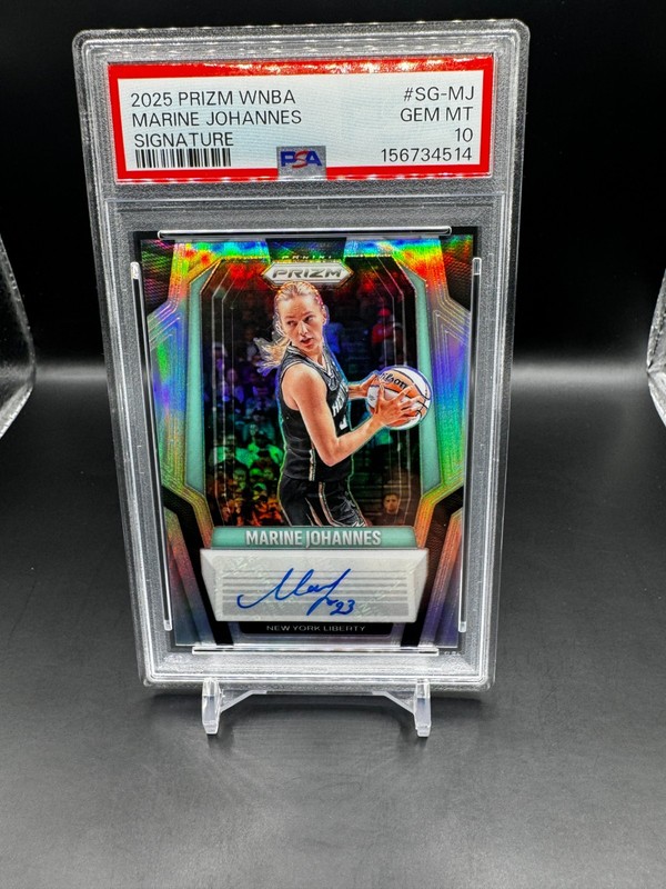 Marine Johannes 2025 Panini Prizm WNBA Silver Prizm Auto Liberty PSA 10 Pop 1