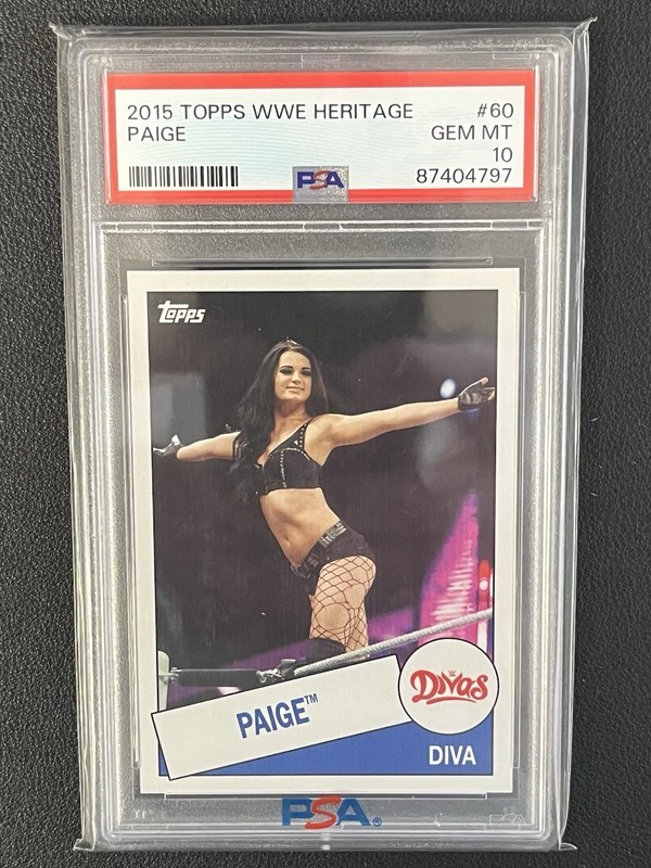 2015 Paige Topps WWE Heritage #60 RC Rookie Graded PSA 10 Saraya