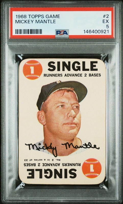 1968 Topps Game Mickey Mantle #2 PSA 5 Excellent 