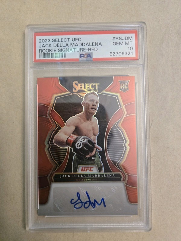 2023 panini select UFC rookie Red /99 psa10 Jack Della Maddalena 