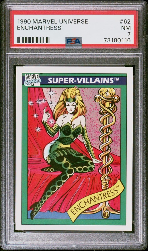 1990 Marvel Universe Enchantress #62 PSA 7