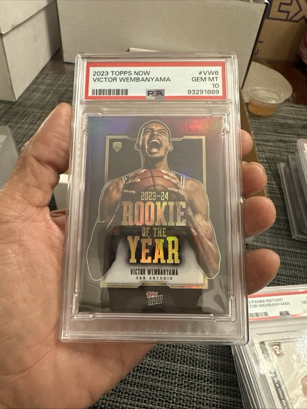 2023-24 Topps Now Victor Wembanyama Rookie of the Year VW-6 Spurs RC PSA 10 GEM view 2