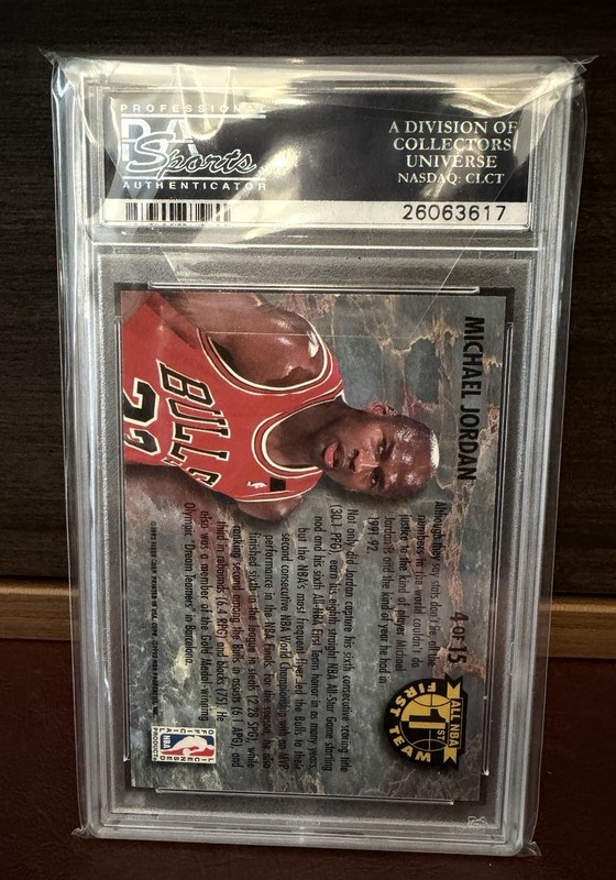 1992 ULTRA ALL-NBA MICHAEL JORDAN PSA 10 #4 view 2